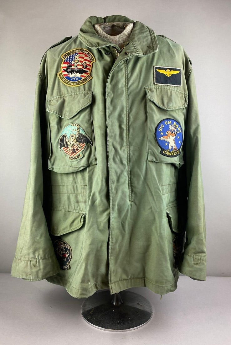 Vintage M-65 Field Jacket with Military Airforce Patches (1 of 8)