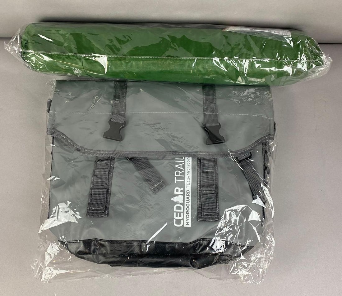 Group of 2 Camping Supplies: Includes Ceader Trail 22L Insulated Cooler Rucksack and Single person Tent. New old Stock.