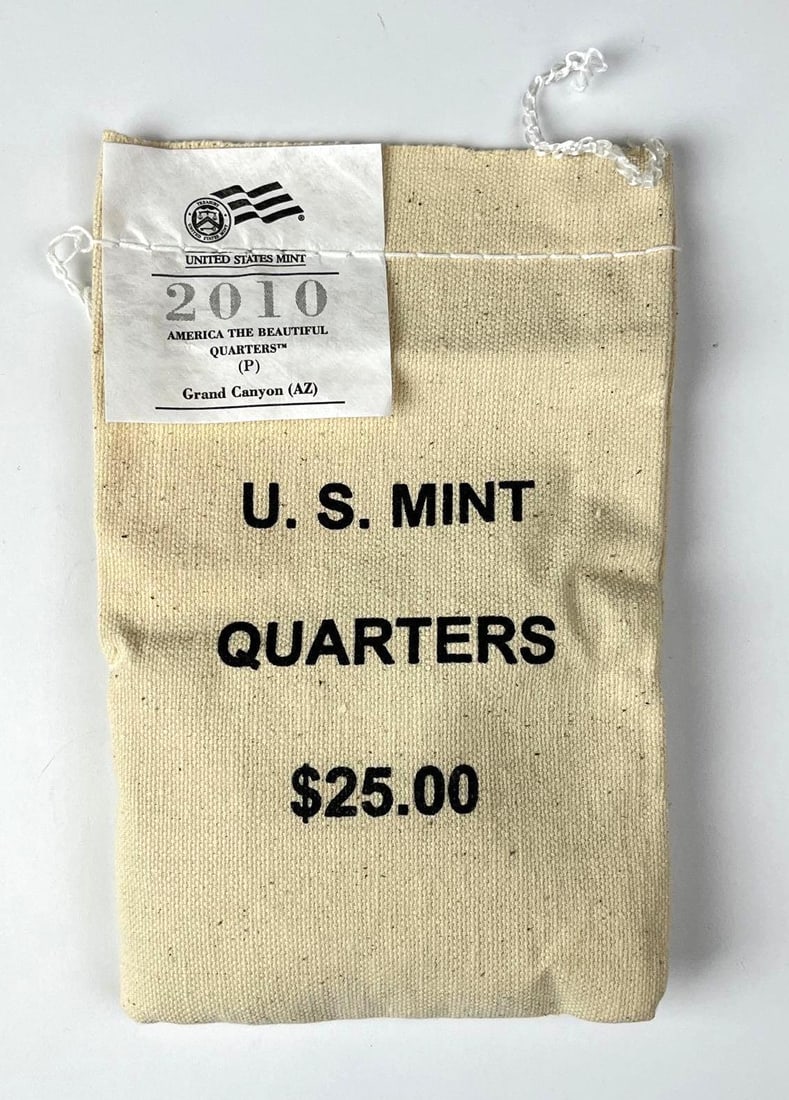 2010 P US Mint ATB $25 Grand Canyon AZ State Quarters in Canvas Bag (1 of 4)