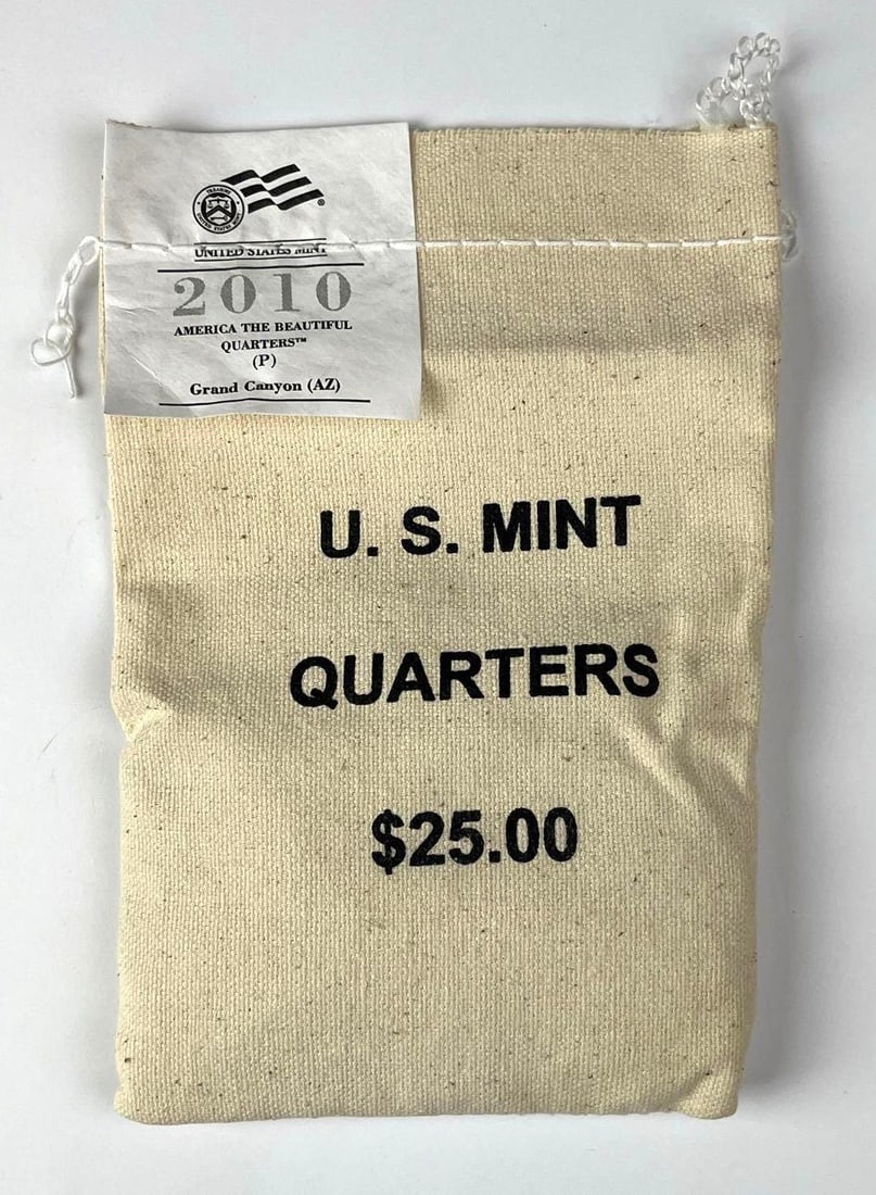 2010 P US Mint ATB $25 Grand Canyon AZ State Quarters in Canvas Bag (1 of 4)