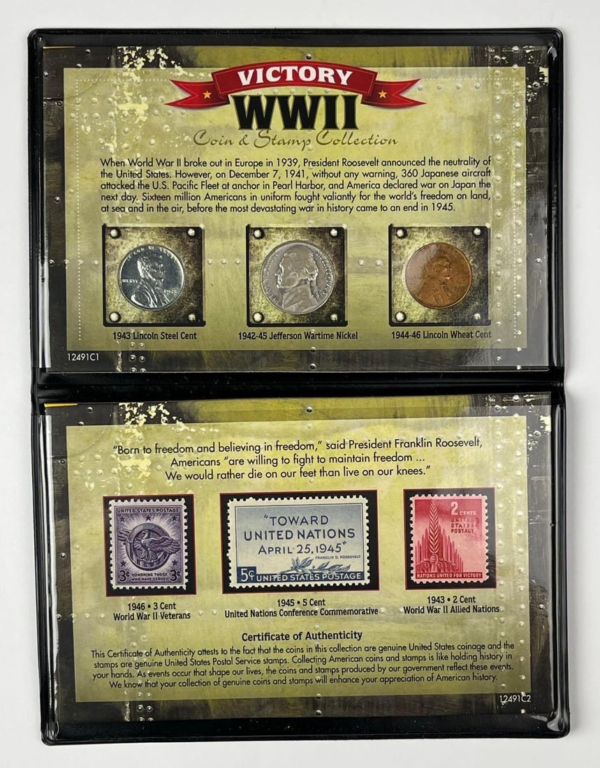 Victory WW2 Coin and Stamp Collection Album (1 of 4)