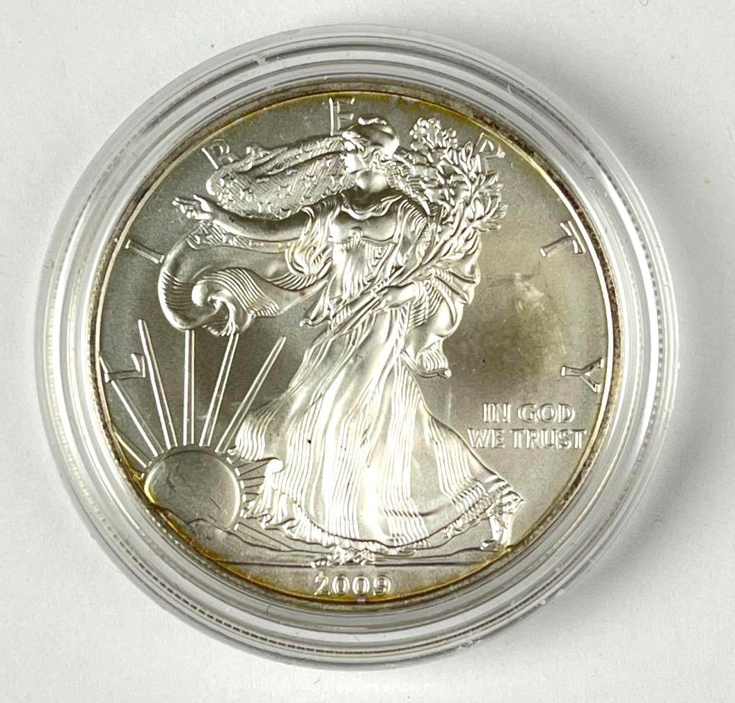 2009 US $1 American Silver Eagle 1 oz Fine Silver Coin: 2009 US $1 American Silver Eagle 1 oz Fine Silver Coin