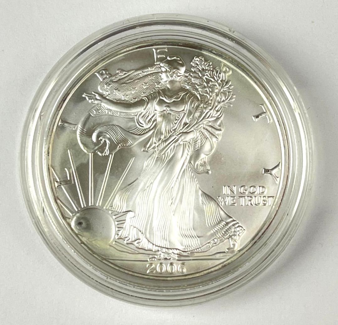 2006 US $1 American Silver Eagle 1 oz Fine Silver Coin: 2006 US $1 American Silver Eagle 1 oz Fine Silver Coin
