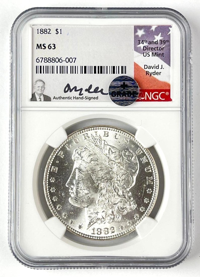1882 US Morgan Silver Dollar NGC MS63 (1 of 2)