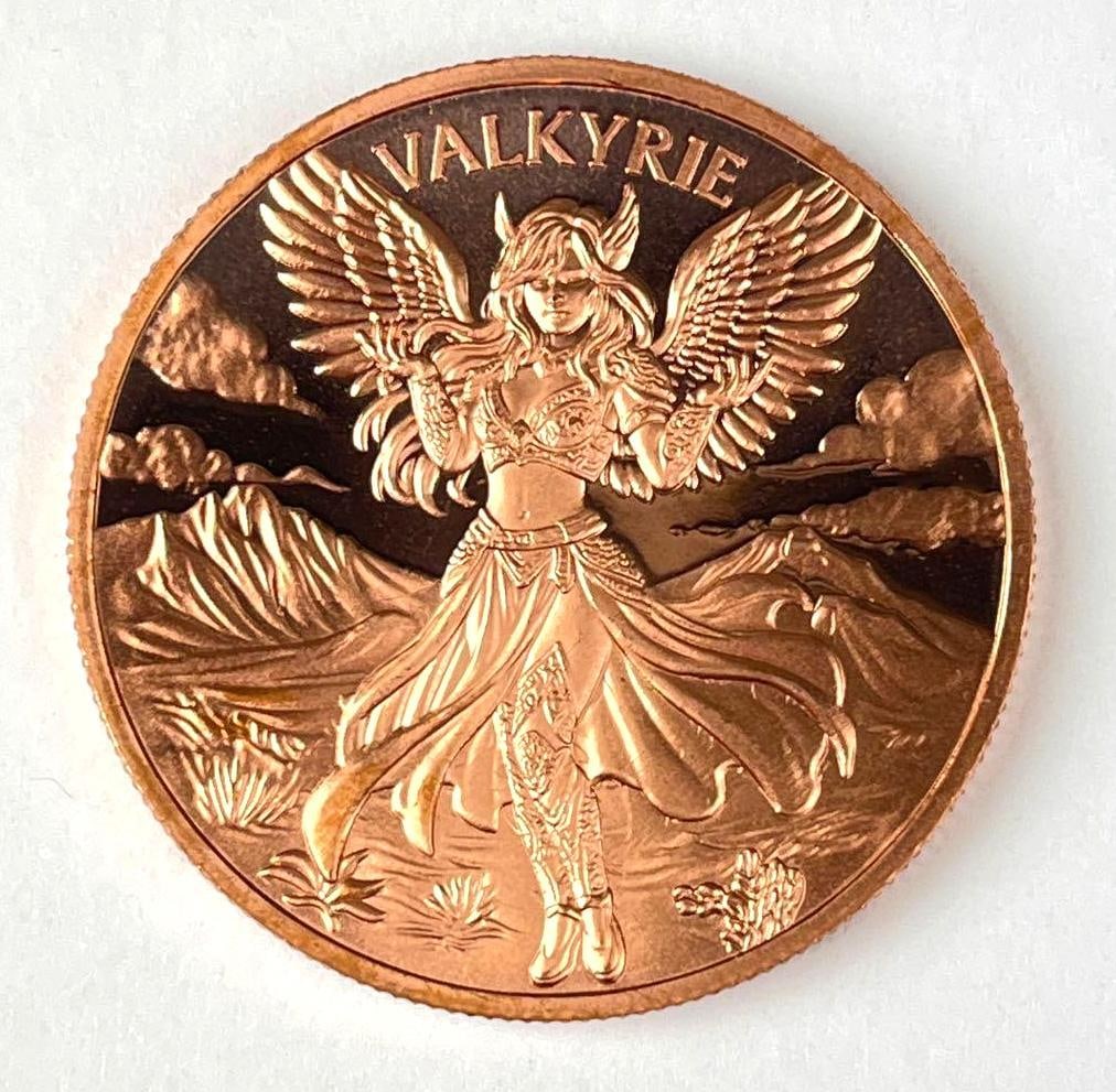 Cool 2 Coin Valkyrie 1 oz .999 Fine Copper Round (1 of 2)