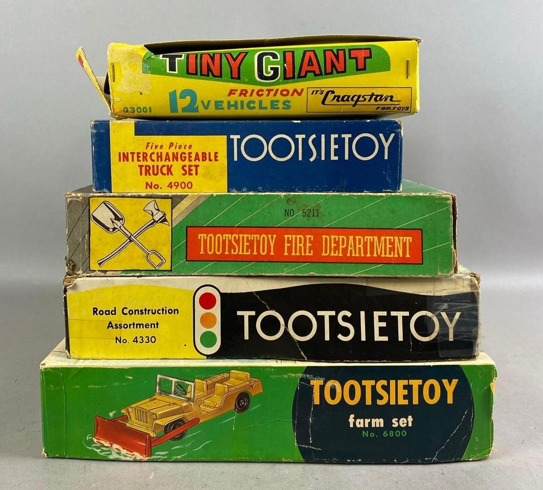 Group of 5 1950s Tootsietoy Empty Advertising Boxes (1 of 4)