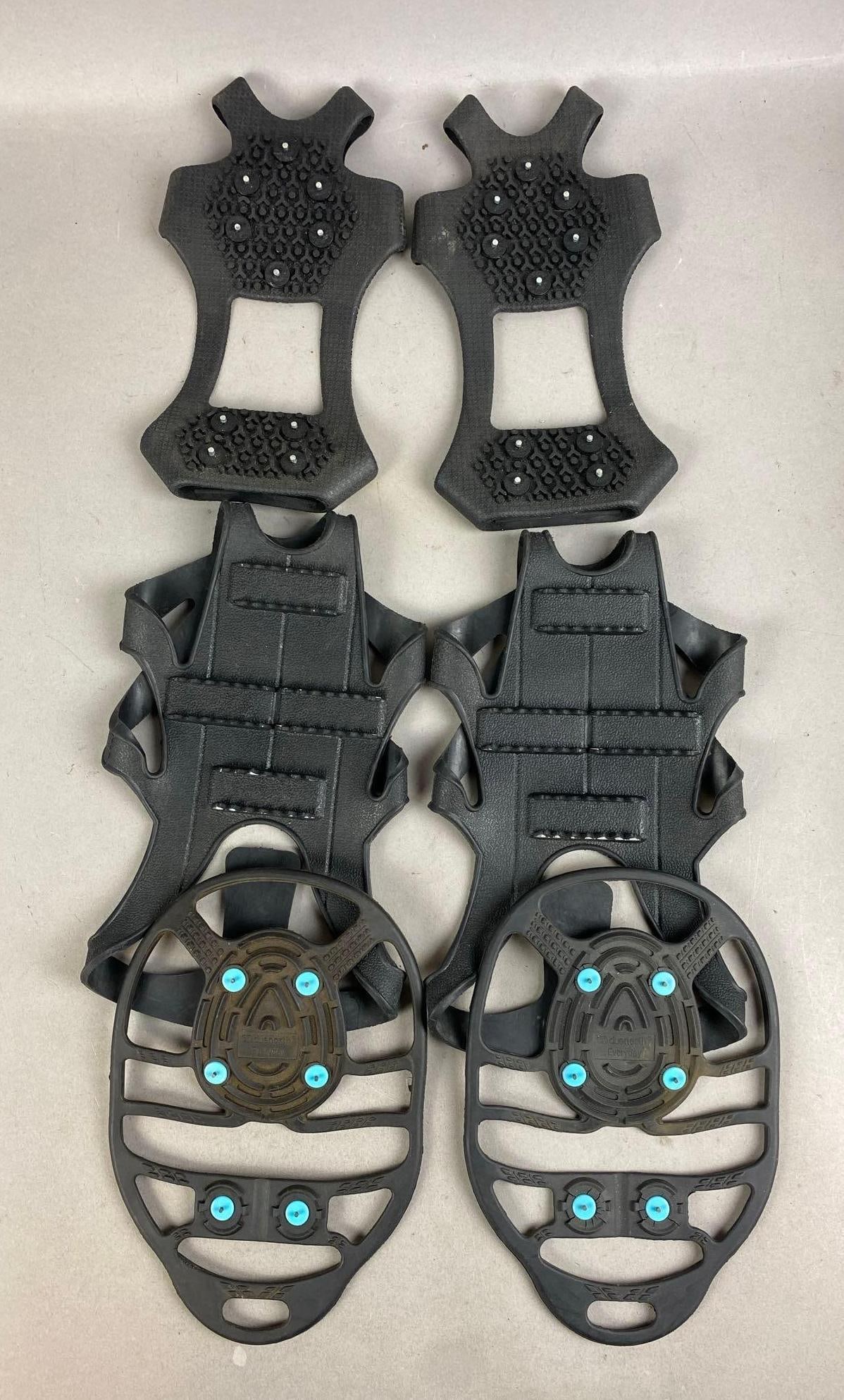 Group of 3 Pairs of XL Outsole Anti-Slip Cleat Slip on Shoe Straps: Working.
