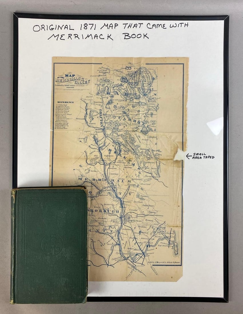 Antique 1871 The Merrimack River Hardcover Book (1 of 10)