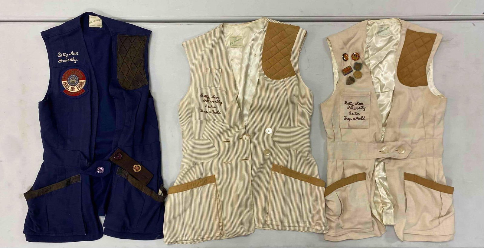 Group of 3 Vintage Betty Ann Foxworthy Personal Shooting Vests (1 of 4)