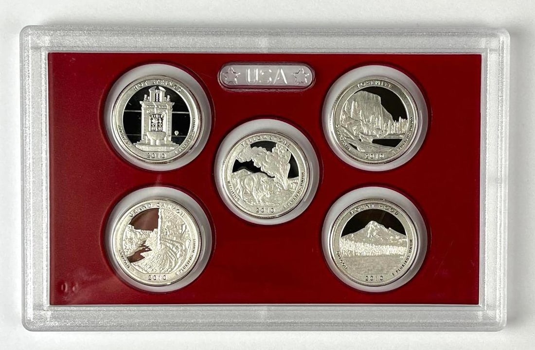 2010 US Mint 50 State Quarters Silver Proof Set: 2010 US Mint 50 State Quarters Silver Proof Set