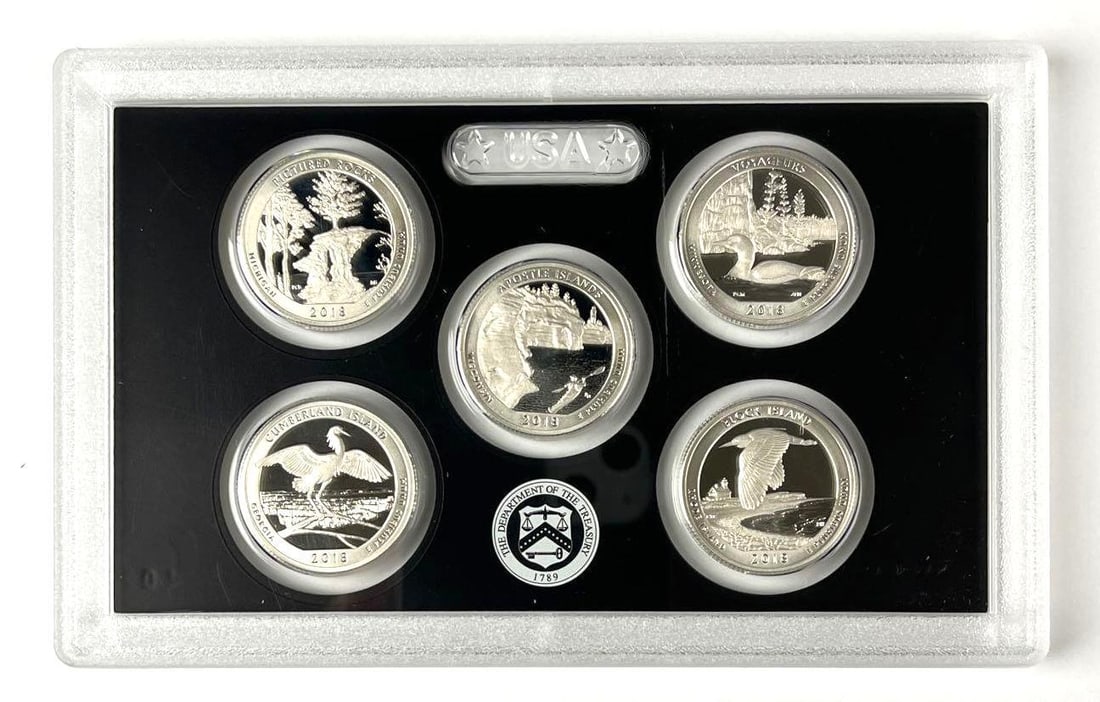 2018 US Mint ATB Quarters Silver Proof Set: 2018 US Mint ATB Quarters Silver Proof Set