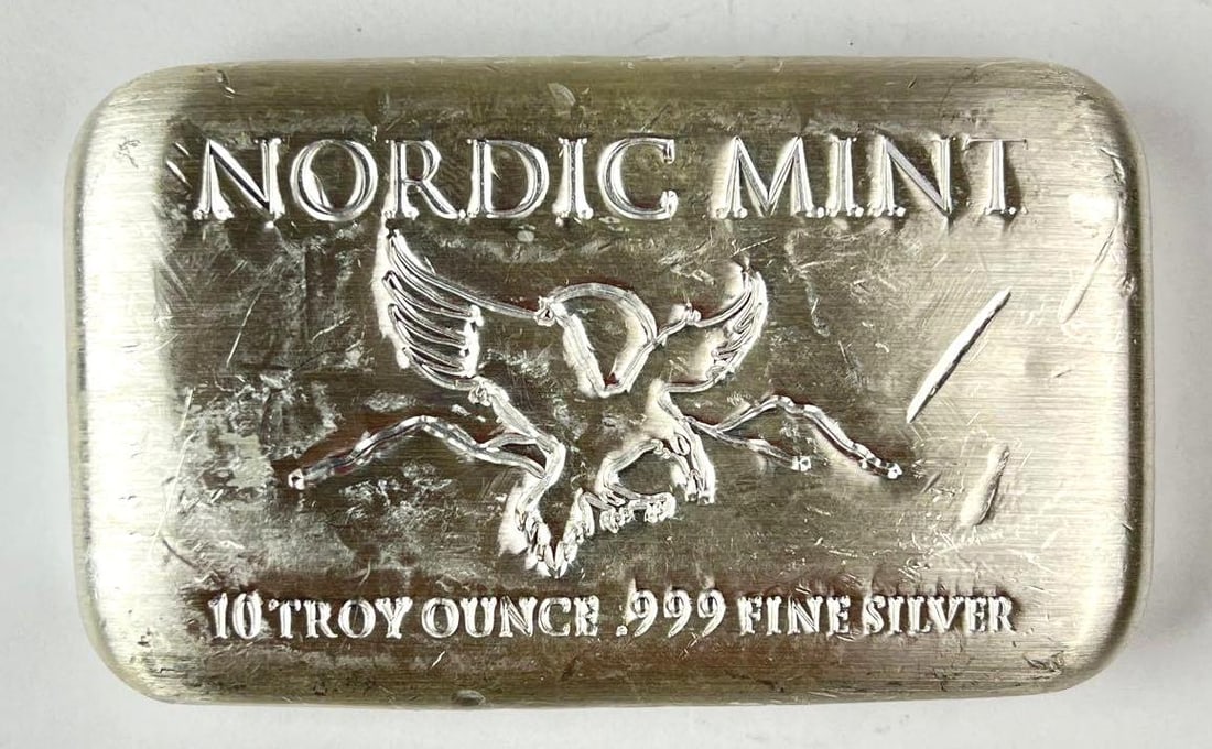 Nordic Mint Eagle 10 oz .999 Fine Silver Ingot/ Bar: Nordic Mint Eagle 10 oz .999 Fine Silver Ingot/ Bar