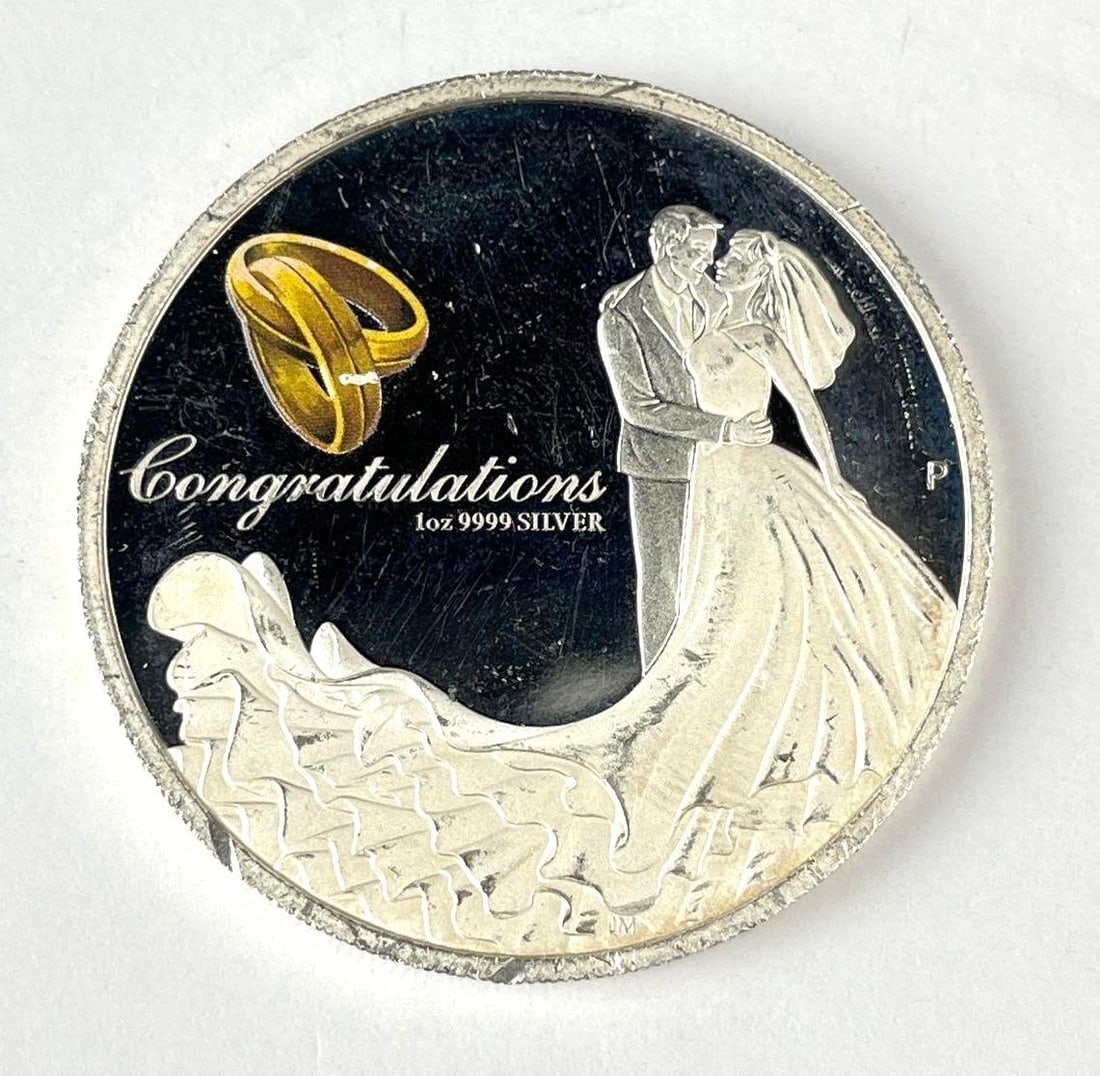 2018 P Australia $1 Congratulations 1 oz 9999 Silver Coin: 2018 P Australia $1 Congratulations 1 oz 9999 Silver Coin