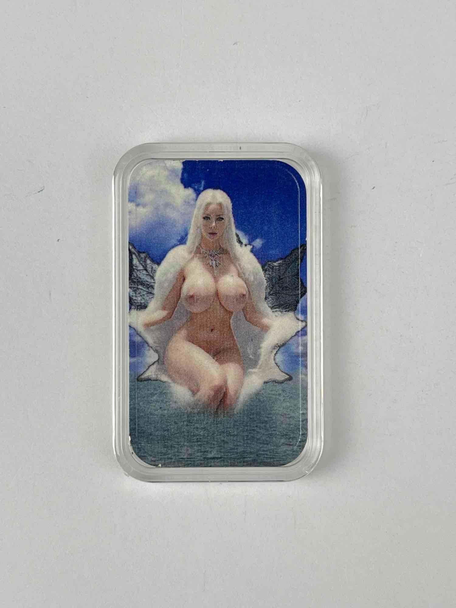 Colorized Woman on a Maple Leaf 1 oz .999 Fine Silver Ingot/ Bar: Colorized Woman on a Maple Leaf 1 oz .999 Fine Silver Ingot/ Bar