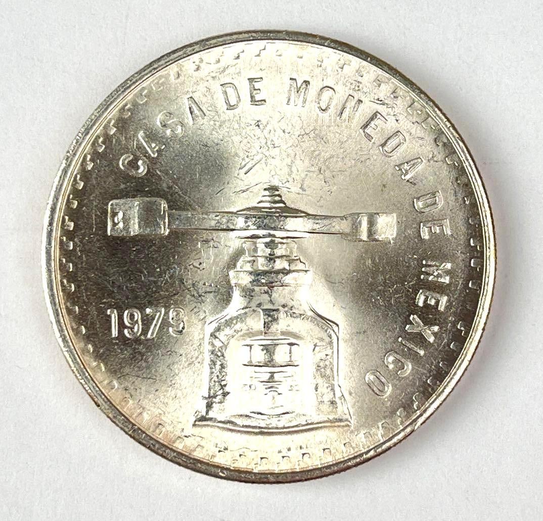 1979 Mexico Balance Scale 1 Onza 1 oz .925 Silver Round (1 of 2)