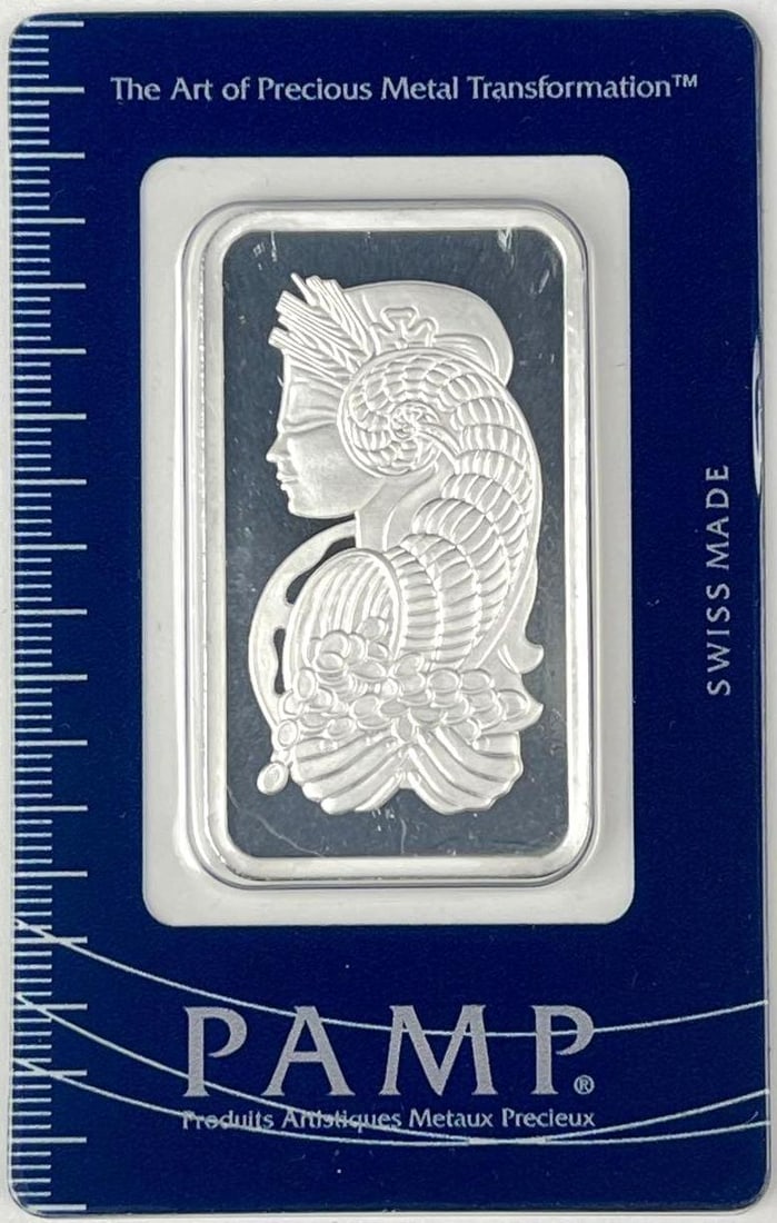 PAMP Suisse Lady Fortuna 1 oz 999.0 Fine Silver Ingot/ Bar (1 of 2)