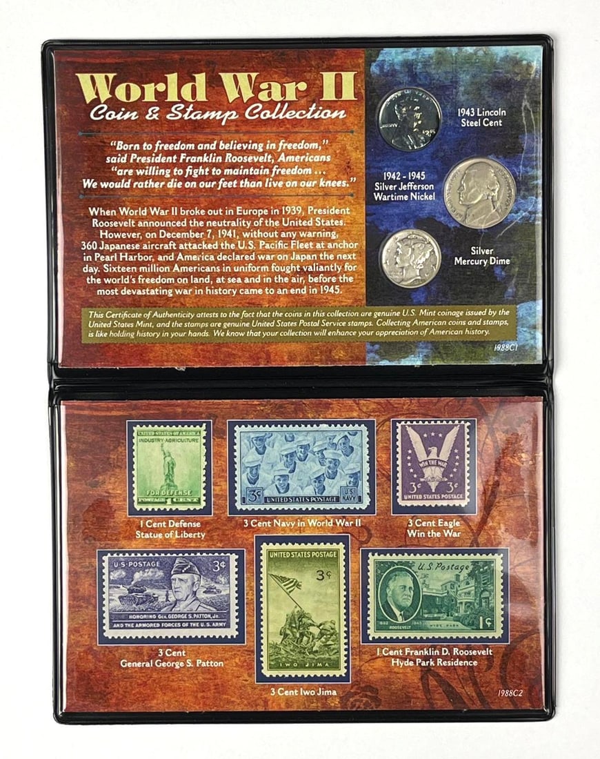 American Coin Treasures World War 2 Silver Coin and Stamp Collection (1 of 2)