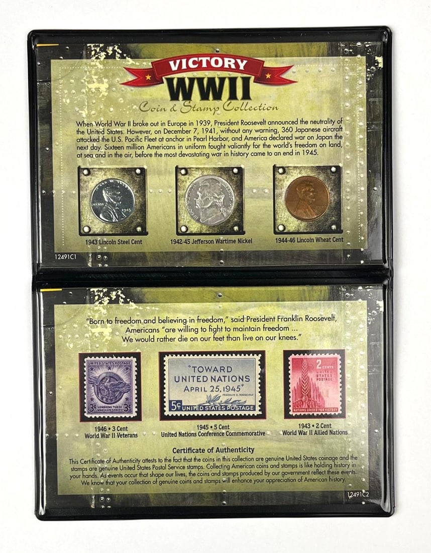 American Coin Treasures Victory World War 2 Coin and Stamp Collection (1 of 2)