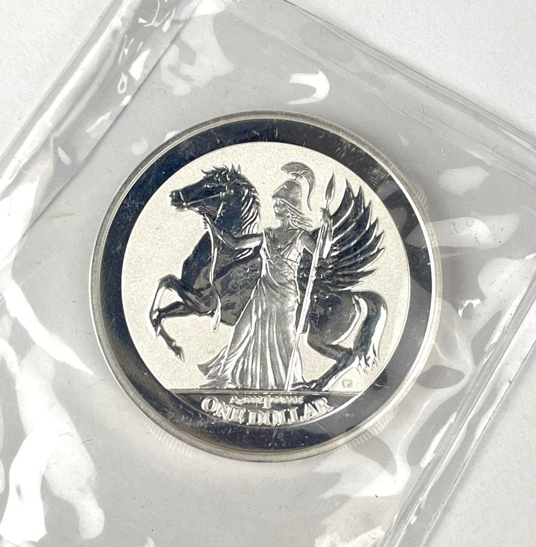 2017 British Virgin Islands $1 Pegasus 1 oz 999 Silver Coin (1 of 2)