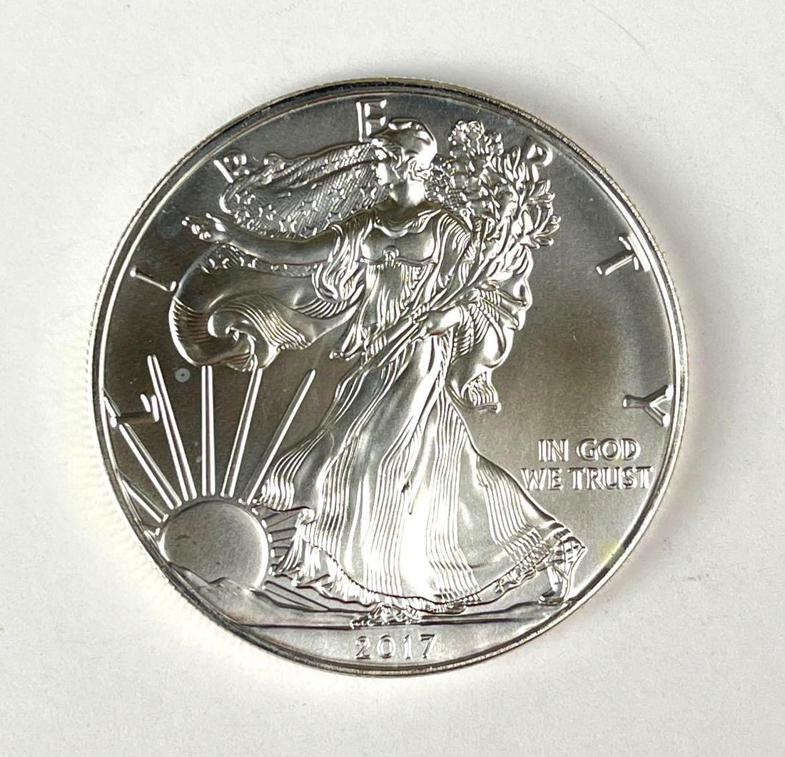 2017 US $1 American Silver Eagle 1 oz Fine Silver Coin (1 of 2)