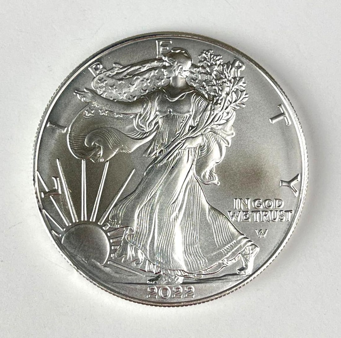 2022 US $1 American Silver Eagle 1 oz Fine Silver Coin (1 of 2)