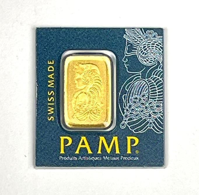 PAMP Suisse Lady Fortuna 1 Gram 999.9 Fine Gold Ingot/ Bar (1 of 2)