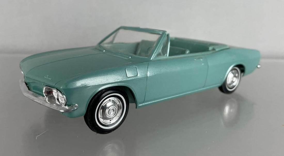 1965 Chevy Corvair Convertible Dealership Promo Car: Blue/green, small scuffs