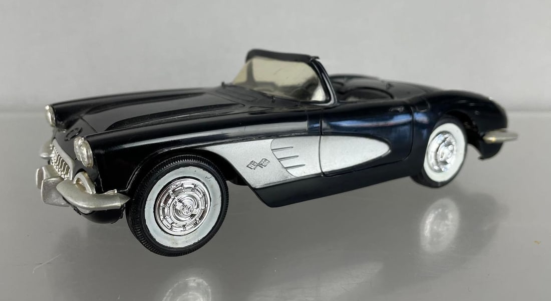 1960 Chevy Corvette Convertible Dealership Promo Car: Black with silver, chrome rubs