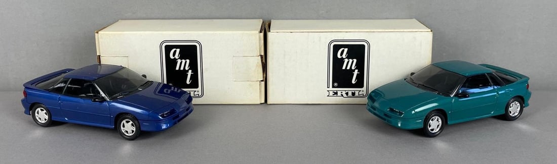 Group of 2 AMT Ertl 1991 Geo Storm GSI Die-Cast Cars: 1/25 scale, original packaging