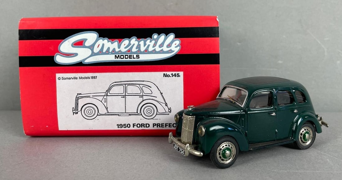 Somerville Models 1950 Ford Prefect Die-Cast Car: 1/43 scale green, original packaging