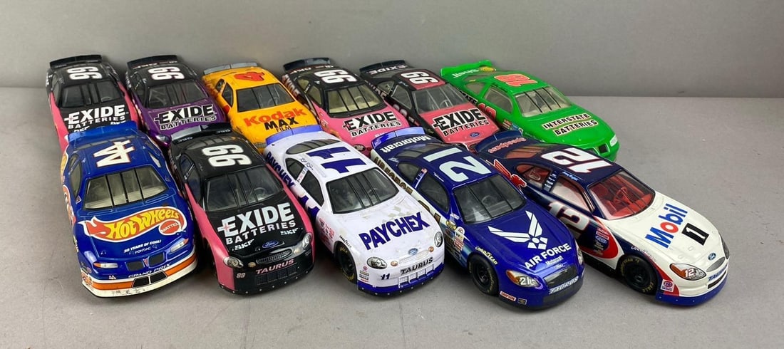 Group of 11 NASCAR 1/24 Scale Die-Cast Vehicles (1 of 3)