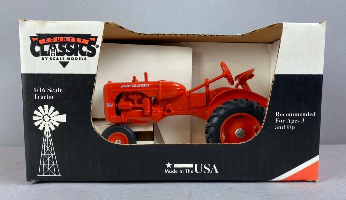 Country Classics Allis Chalmers 1/16 Scale Die-Cast Tractor: Like new in original packaging.