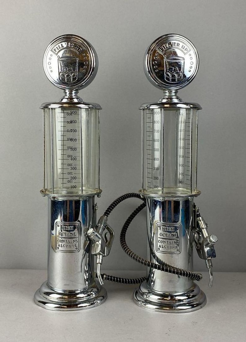Group of 2 Godinger ? Fill ?Er Up? High Octane Novelty Liquor Dispensers (1 of 3)