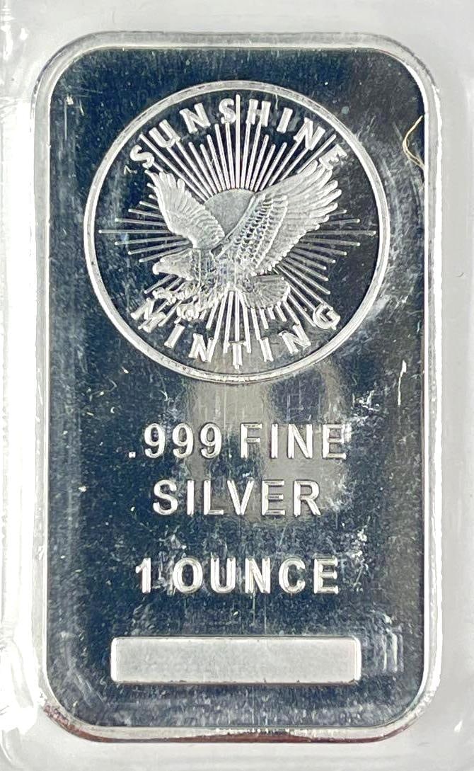 Sunshine Minting Eagle 1 oz .999 Fine Silver Ingot/ Bar: Sunshine Minting Eagle 1 oz .999 Fine Silver Ingot/ Bar