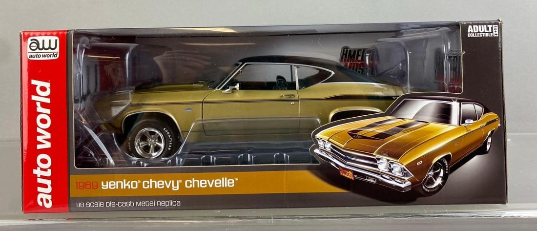 2020 Auto World 1969 Yenko Chevy Chevelle 1/18 Scale Die-Cast Vehicle: Like new in original packaging.
