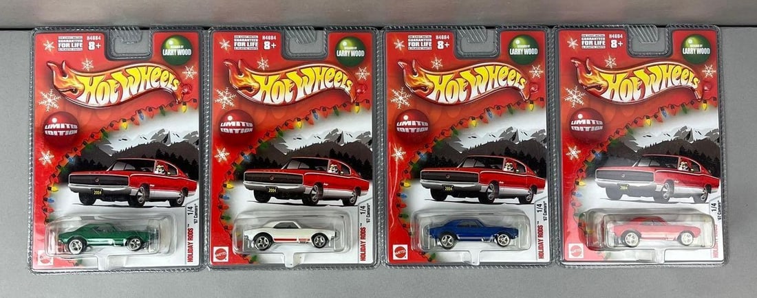Group of 4 Mattel Hot Wheels ?67 Camaro Die-Cast Vehicles: Limited Edition. In original packaging.