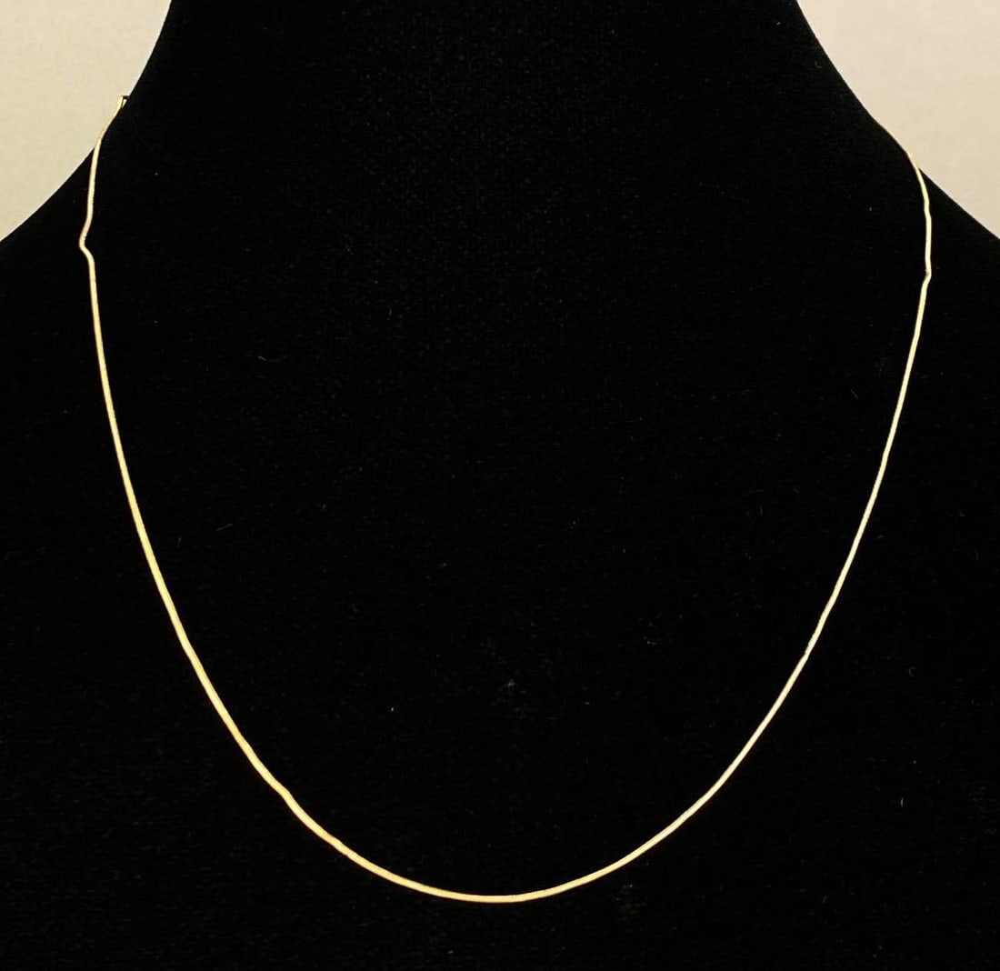 RCJ Signed 14K Yellow Gold Snake Chain Necklace (1 of 2)