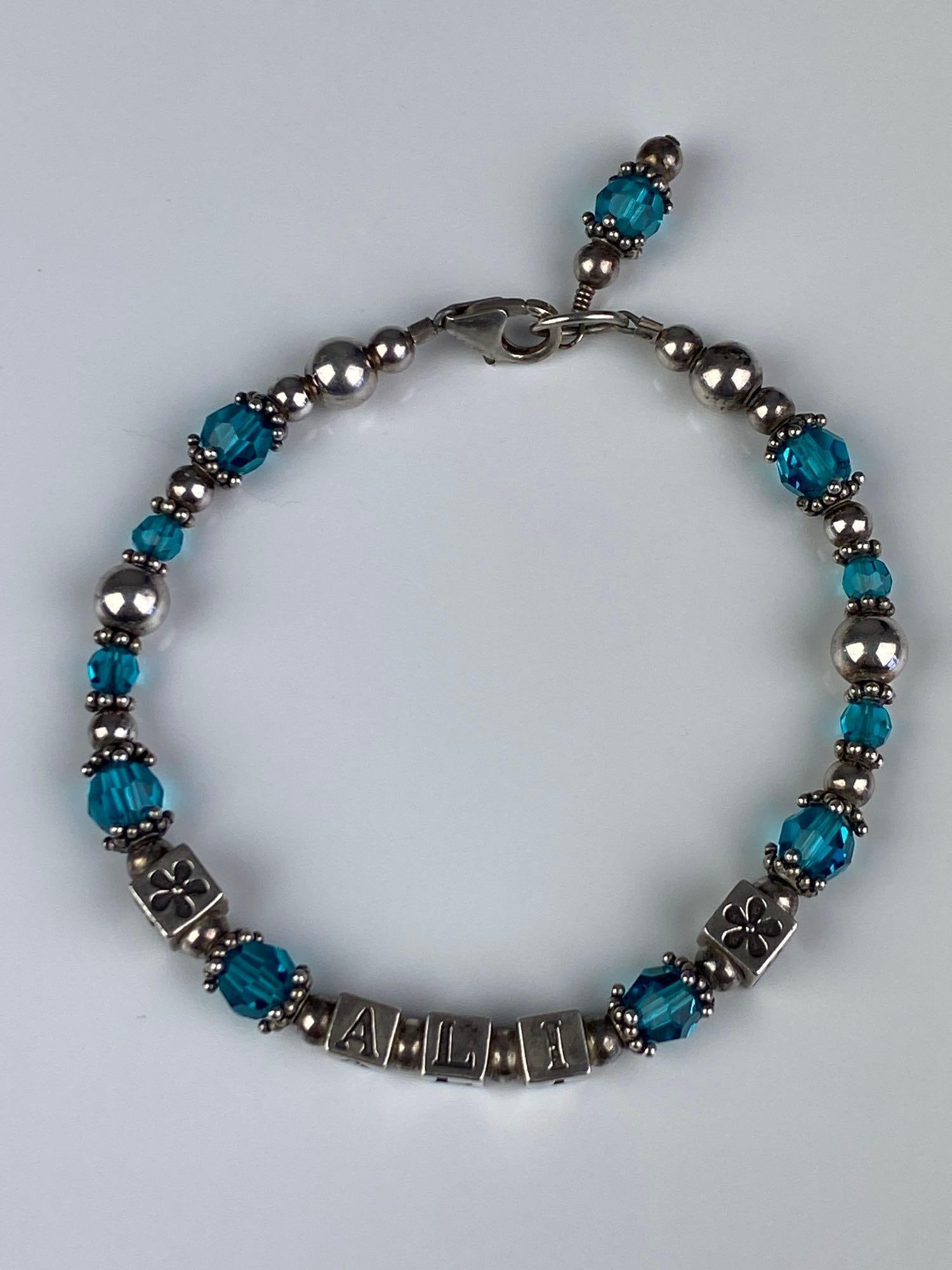 Sterling Silver Rhinestone Bracelet - 2