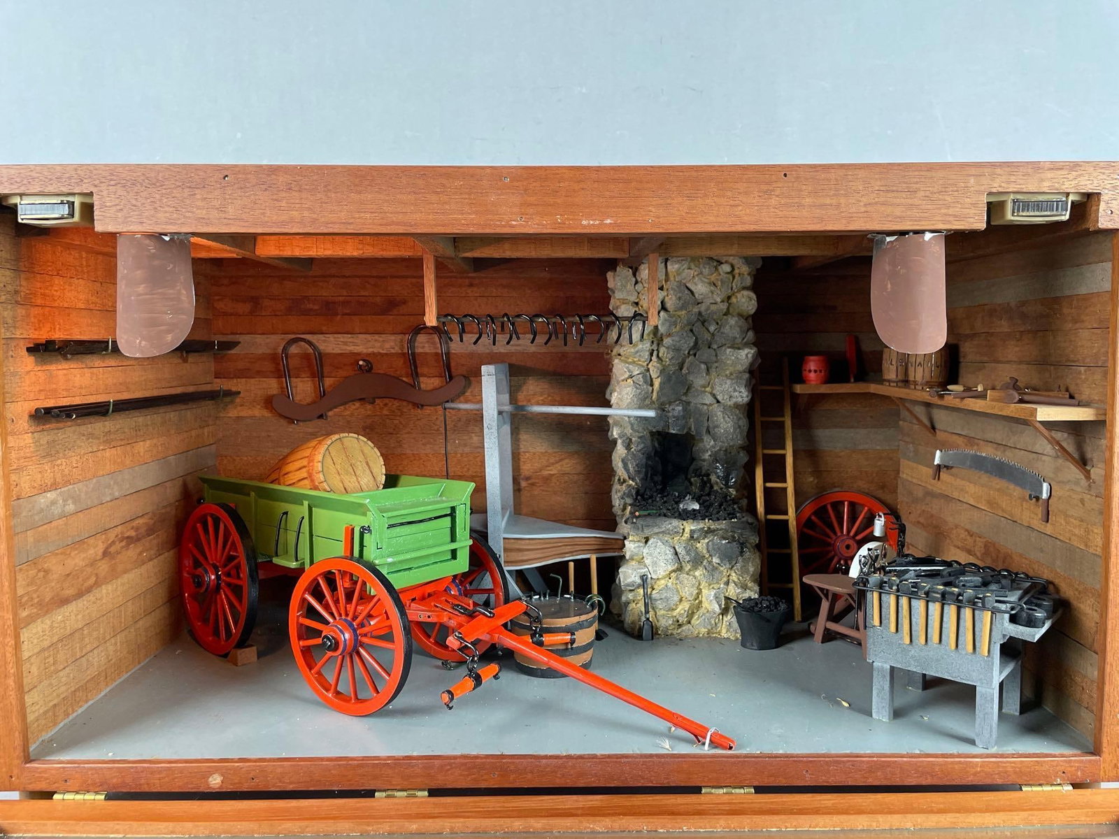 Handcrafted Blacksmith Shop Shadowbox Diorama - 2