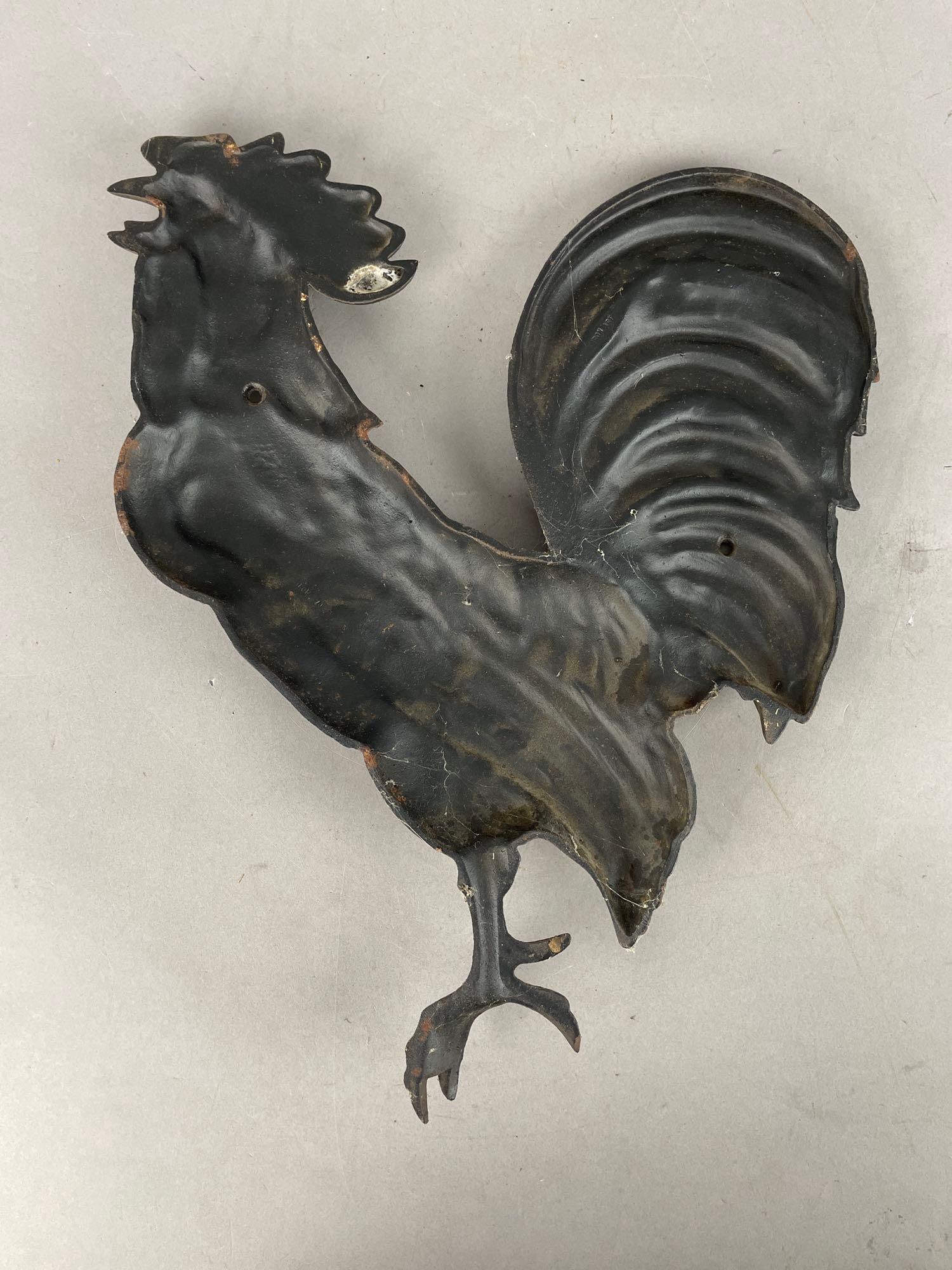 Cast Iron Rooster Wall Plaque - 2