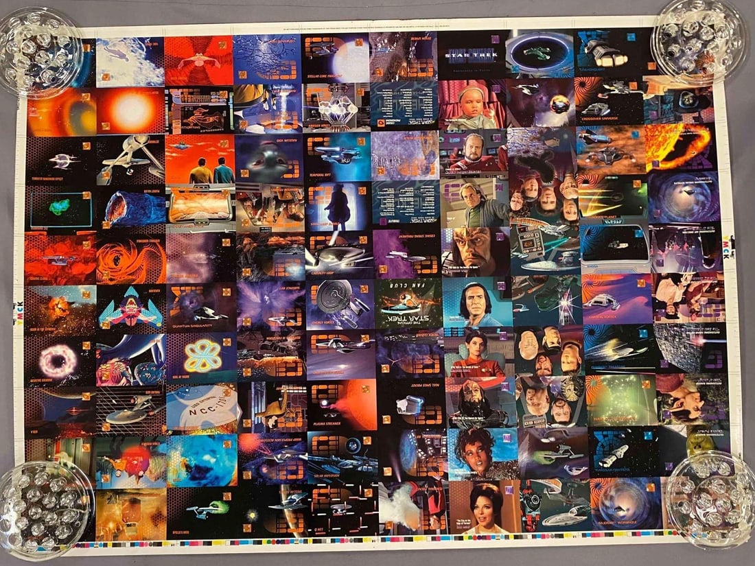 Group of Assorted Walt Disney The Black Hole Movie Posters and More: Includes uncut Star Trek Car Sheet. Largest measures L 35 x W 25 1/2 inches. Poster holders not included.