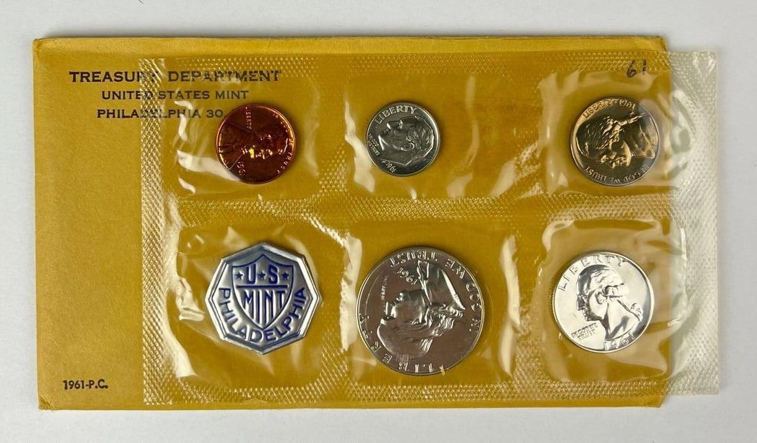 1961 US Mint Philadelphia Coin Proof Set: 1961 US Mint Philadelphia Coin Proof Set