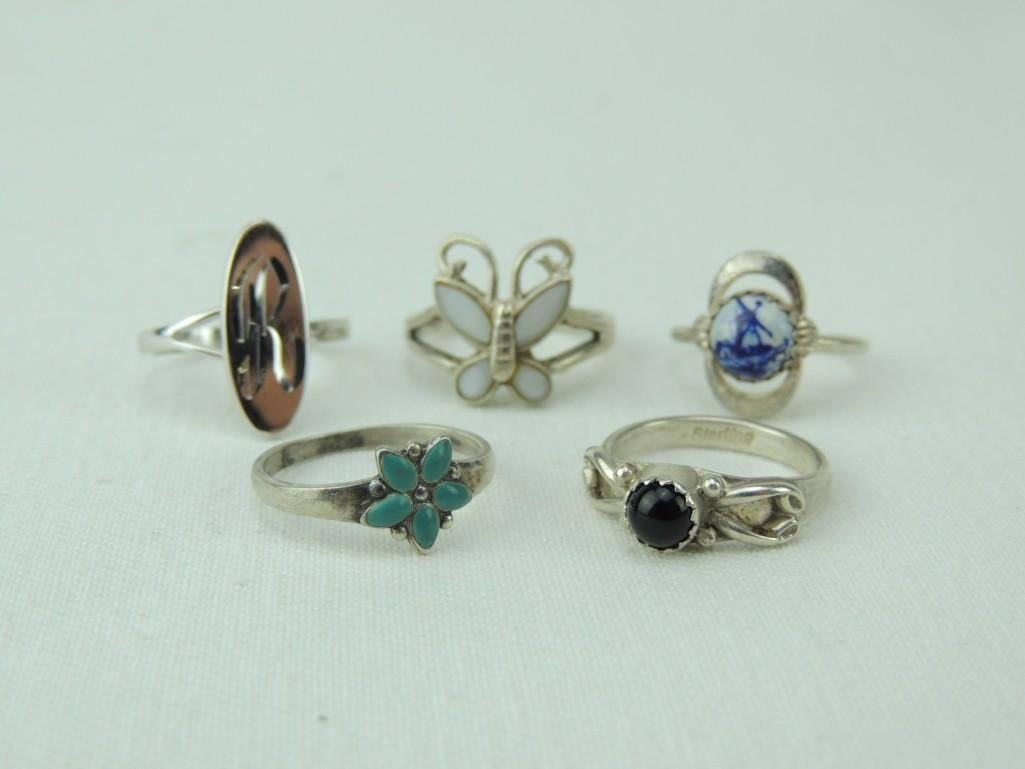 5 Sterling Silver Rings (1 of 2)
