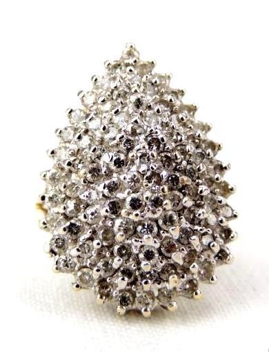 14K Gold & Diamond Ladies Cocktail Ring (1 of 3)