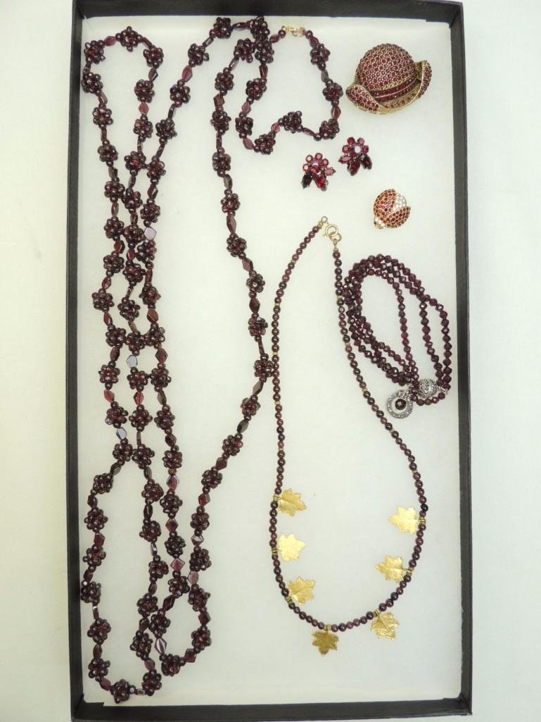 Garnet/Rhinestone Collection Group of 8 (1 of 1)