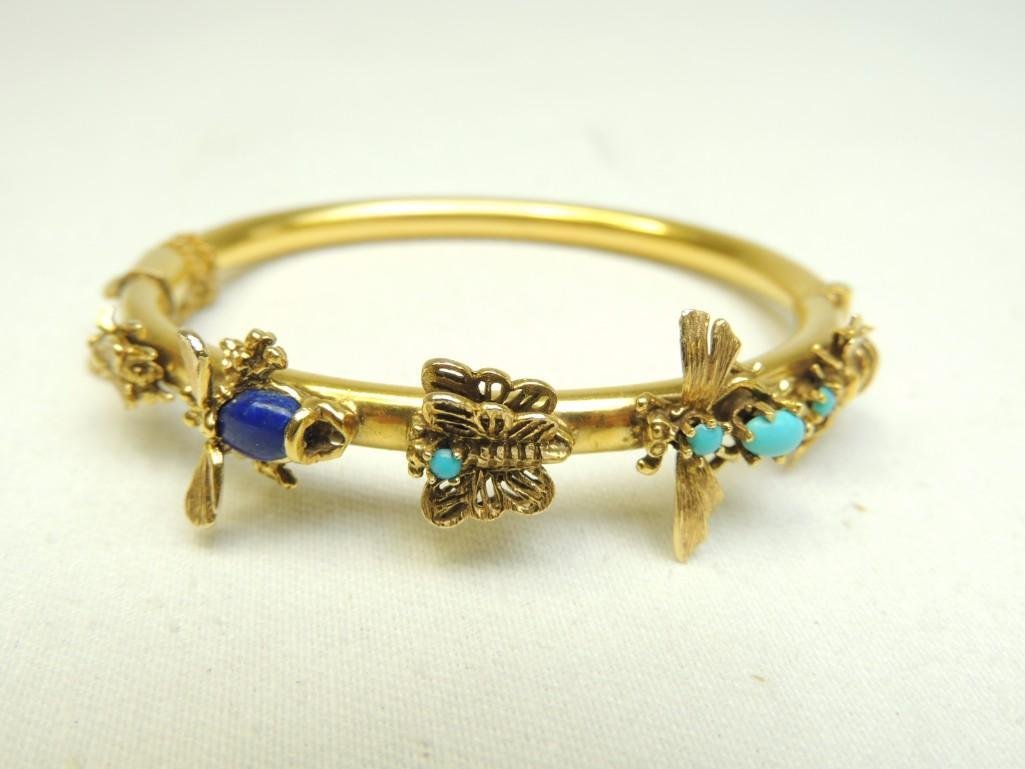 14K Gold Bug Bangle Bracelet (1 of 2)