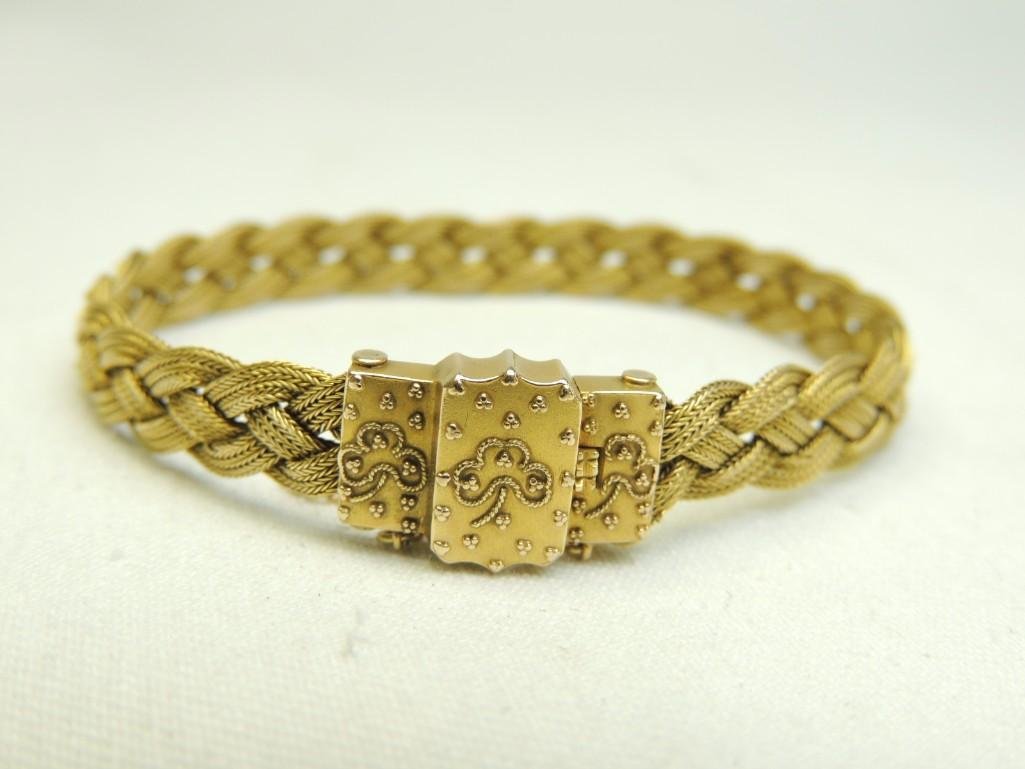 14K Gold Braided Bracelet (1 of 3)