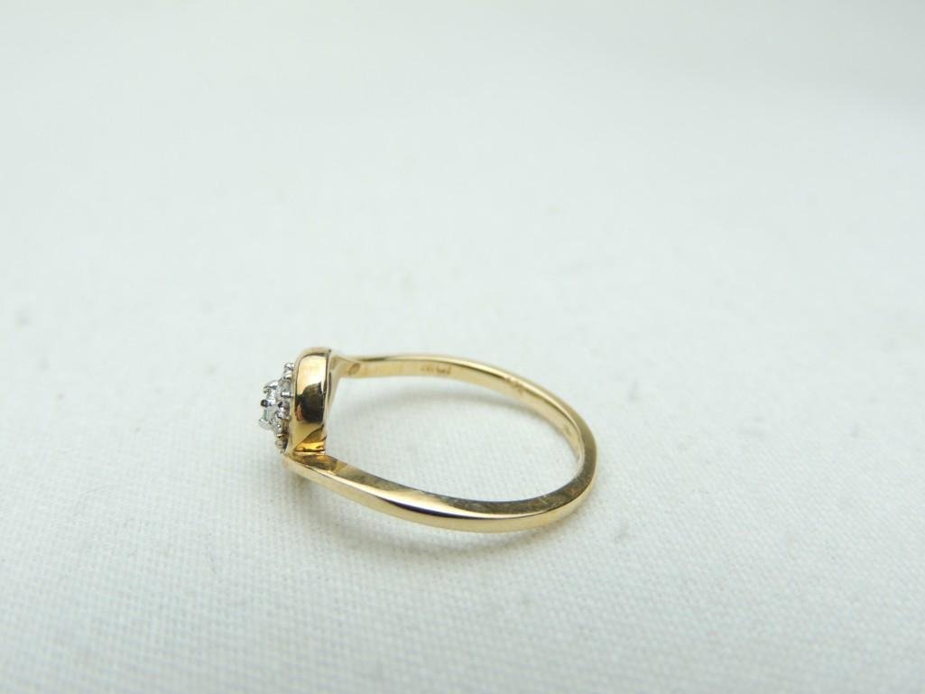 14K Gold Genuine Emerald/Diamond Ring (1 of 2)