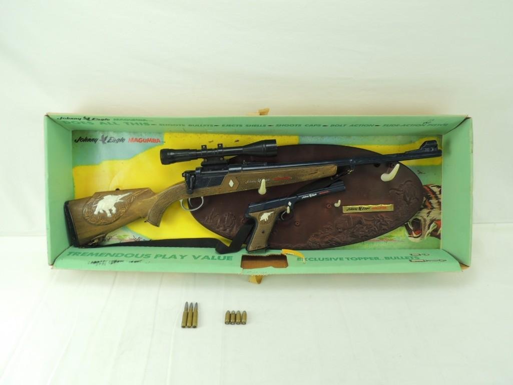 Johnny Eagle Magumba Toy Rifle with Scope and Pistol in: In house shipping available for all lots