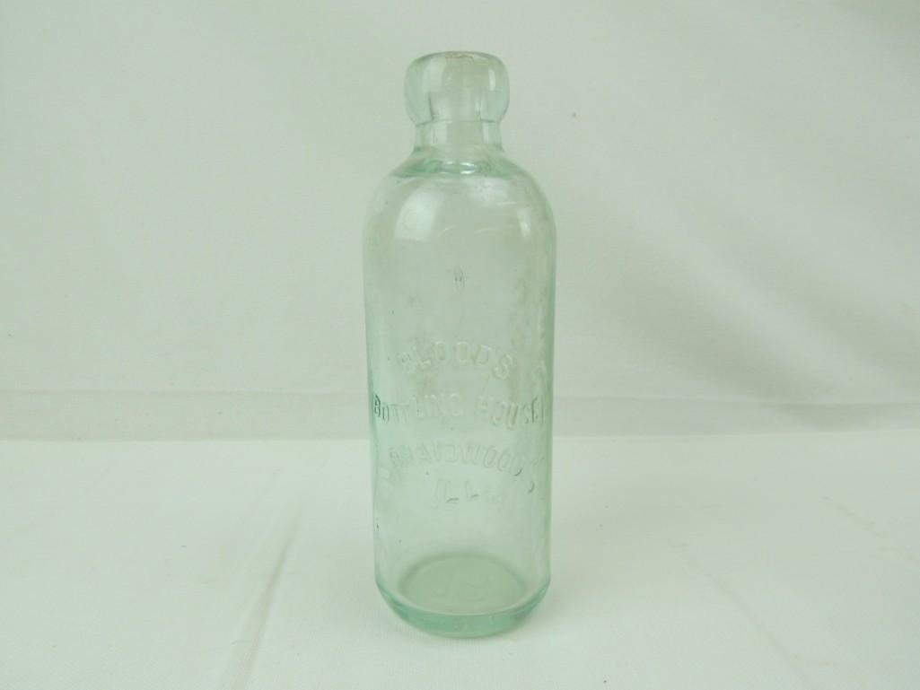 Bloods Bottling House Braidwood Ill. Hutchinson Bottle: In house shipping available for all lots